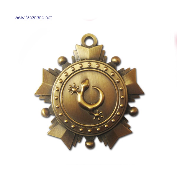 3D Antique Brass Medal